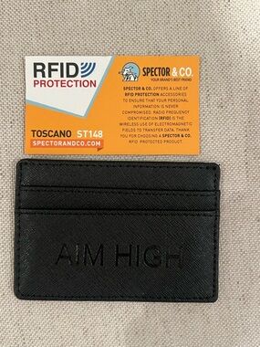 NWOT Spector and CO Black Leather Sleeve Wallet  |  RFID Protection